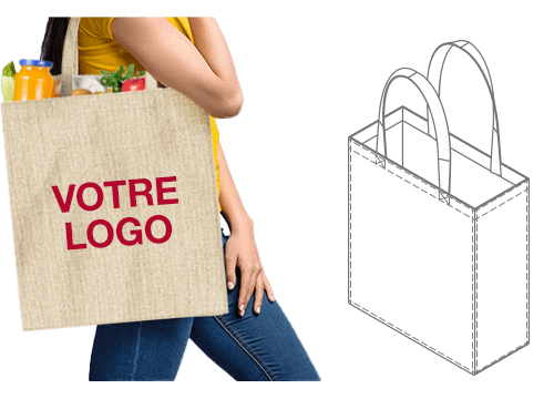 Spirit - Tote bags personnalisés en toile de jute Spirit - Tote bags personnalisés en toile de jute