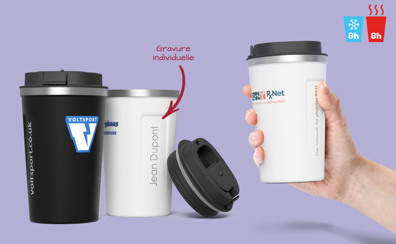 Aroma - Tasses de voyage promotionnelles 