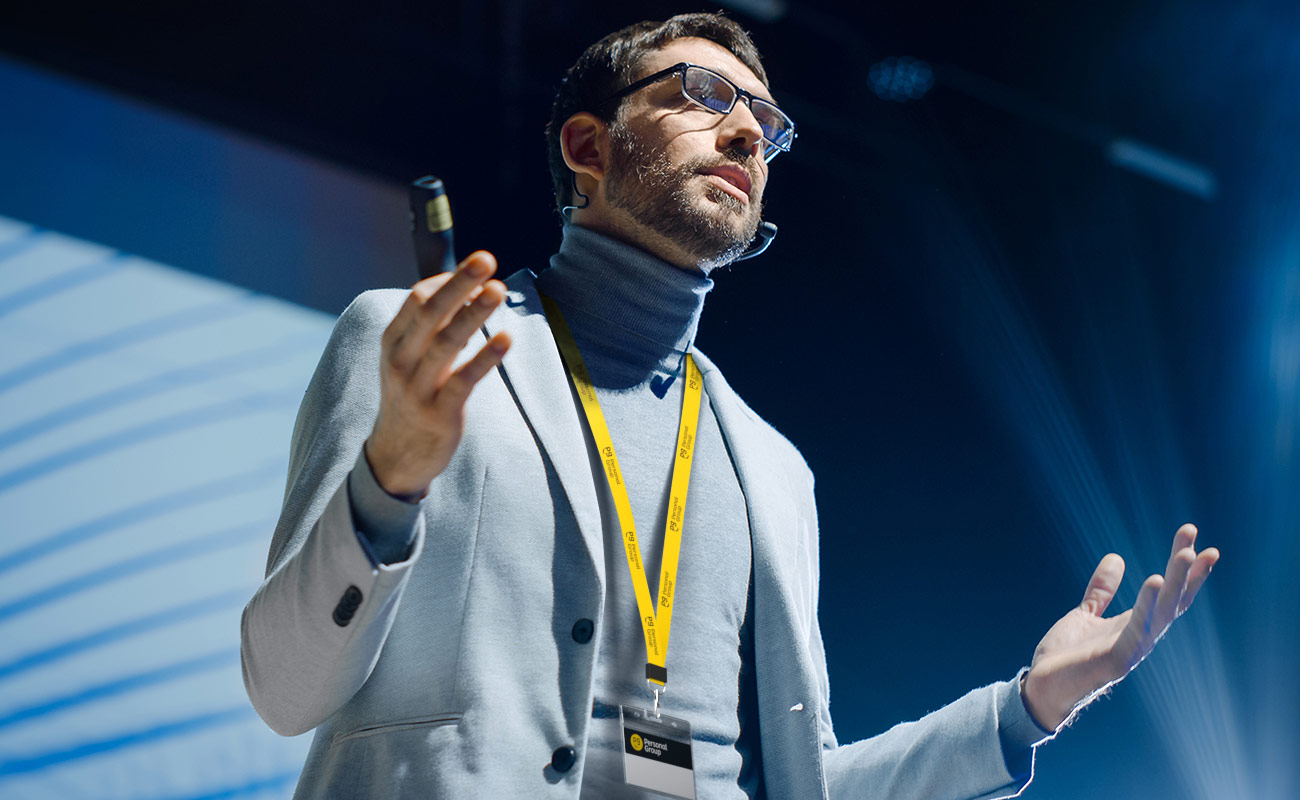 Conference - Lanières personnalisées avec logo gallery thumbnail