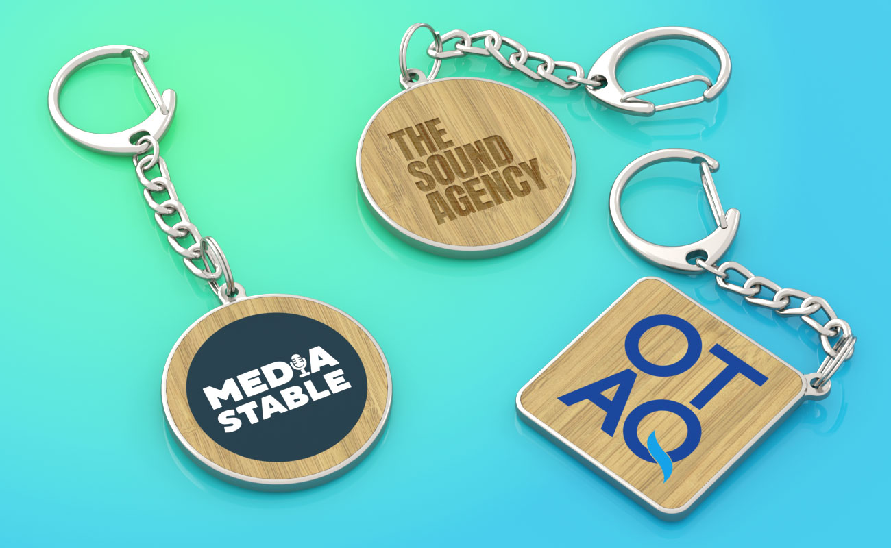 KeyCraft - Porte-clés en bambou goodies personnalisés gallery thumbnail