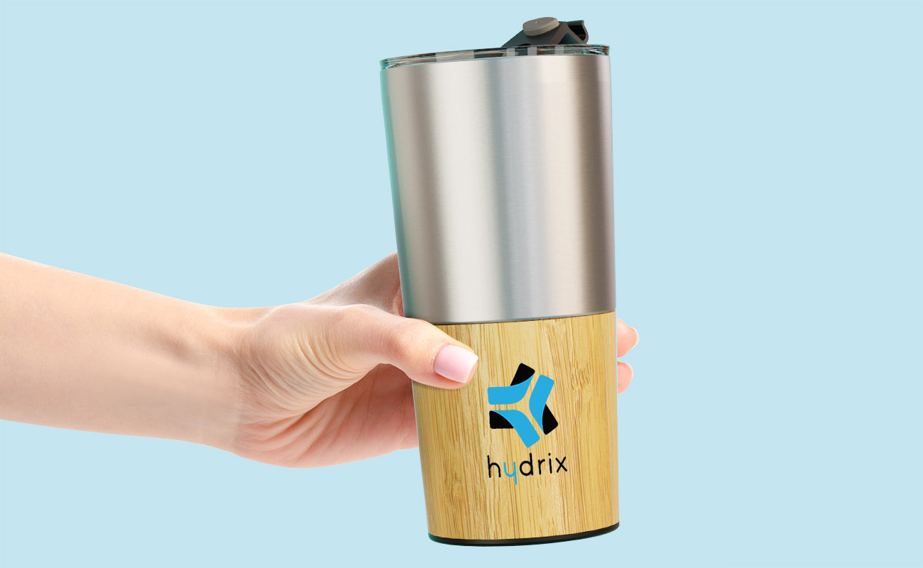 Metro Bamboo - Mug de voyage marqué en bambou gallery thumbnail