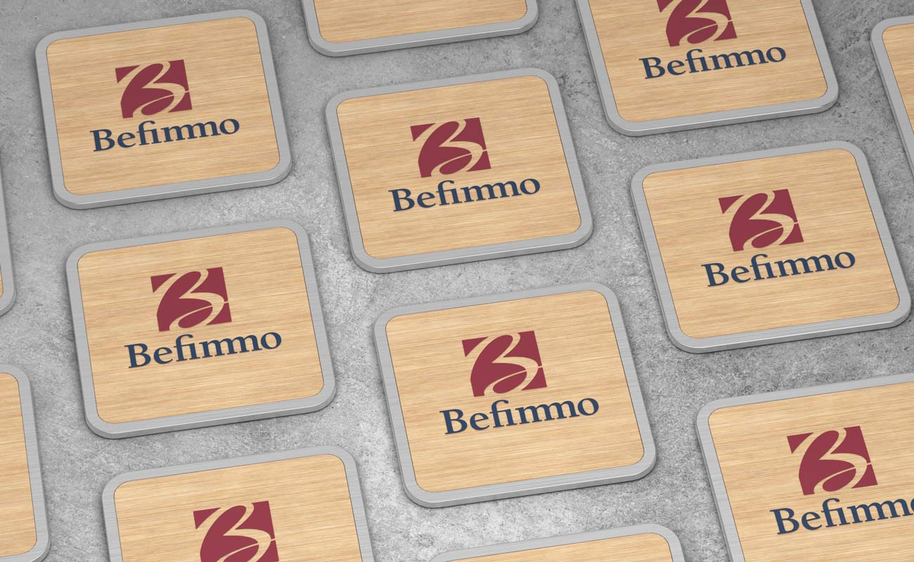 Panel - Sous-verres en bambou avec logo gallery thumbnail