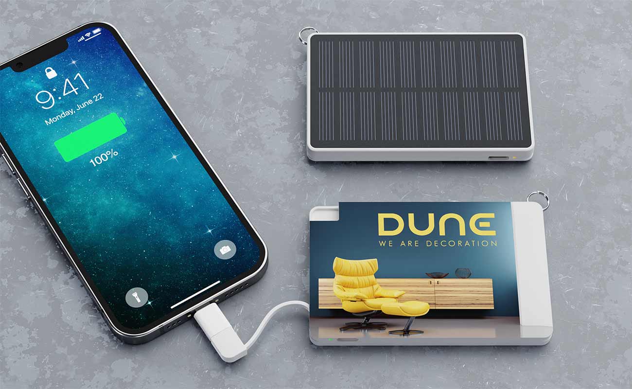 Solar Card - Power Bank Solaire Personnalisé