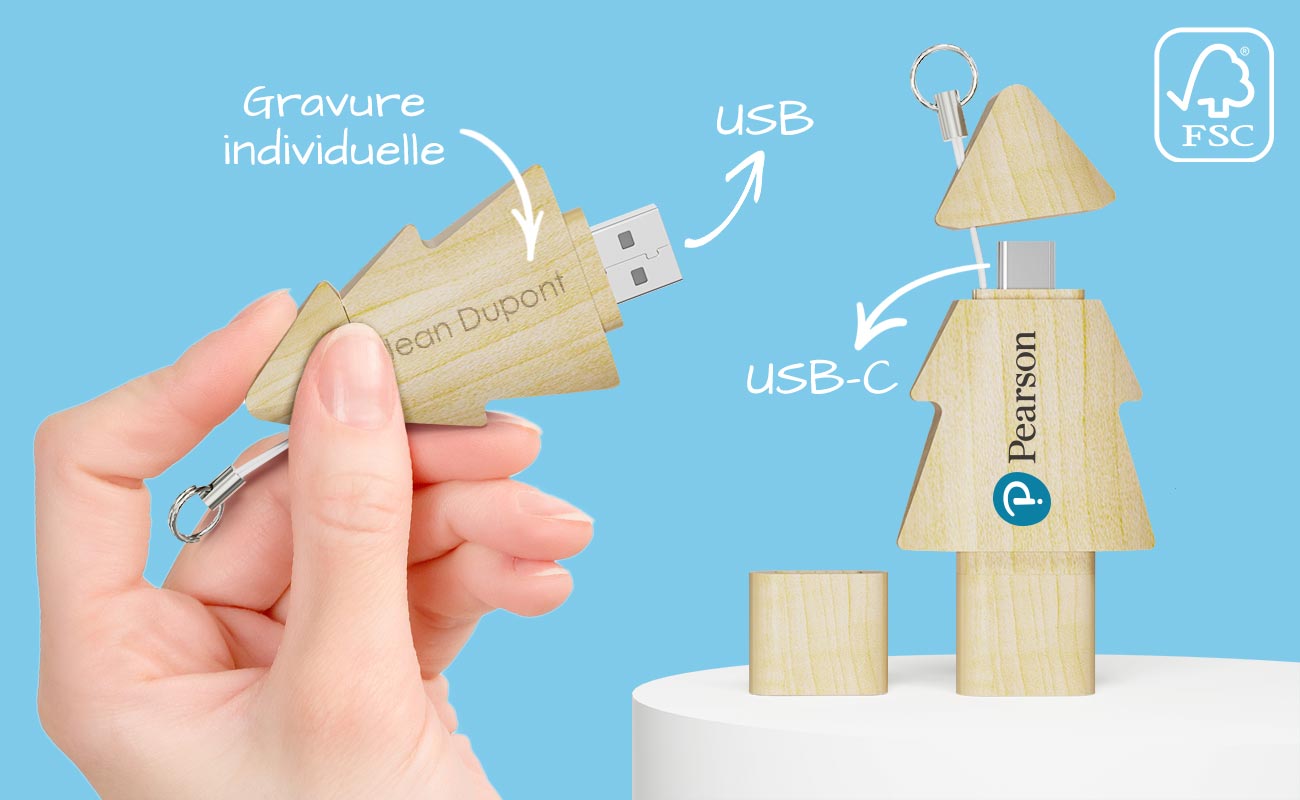 Tree Duo - Cle USB Personnalisée